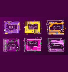 Glitch Tech Banners