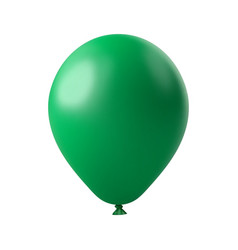 Green Balloon On White Background