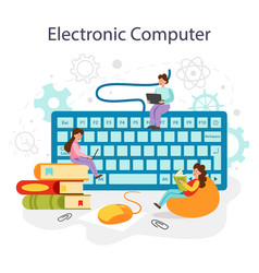 It Education Concept Student Write Software