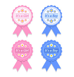 Its A Girl And Boy Rosettes