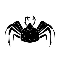 King Crab Icon In Black Style Isolated On White