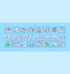 Property Insurance Word Concepts Blue Banner