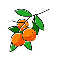 Branch Mandarin Orange Color Icon