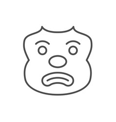 Sad Clown Line Outline Icon