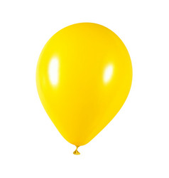 Yellow Balloon On White Background