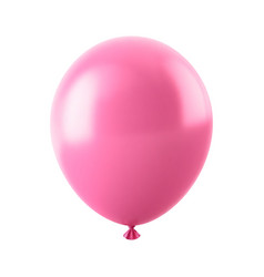 Pink Balloon On White Background