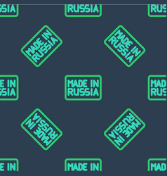 Line Made In Russia Icon Isolated Seamless Pattern