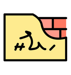 Wall Bully Drawn Icon Flat