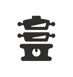 Cooking Steamer Icon On White Background