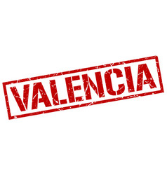 Valencia Red Square Stamp