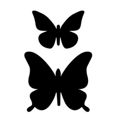 Butterfly Black Silhouette Small And Big