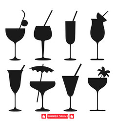 Cheers To Summer Fun Vibrant Drink Silhouettes