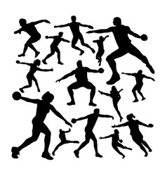 Discus Thrower Athlete Silhouettes