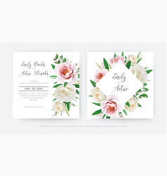 Floral Wedding Invite Save The Date Card Set