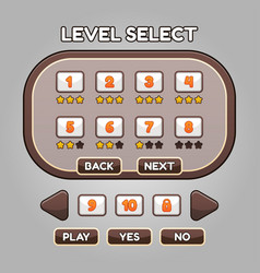 Game Level Select Ui And Button