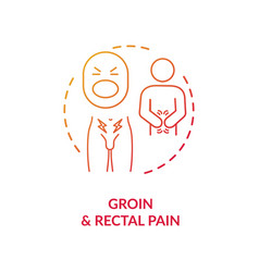 Groin And Rectal Pain Concept Icon