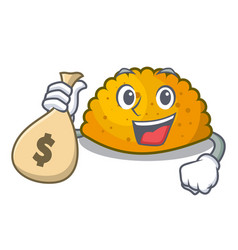 With Money Bag Character Jamaican Patties