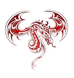 Dragon tribal tattoo Royalty Free Vector Image