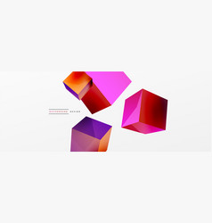 3d Cubes Abstract Background Composition