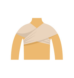 Body Bandage Icon Flat Accident Fracture