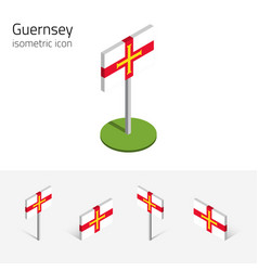 Flag Guernsey Uk 3d Isometric Icons