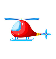 Red Helicopter With Blue Spinning Blades Icon