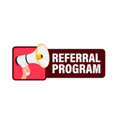 Referral Program Hand Hold Megaphone Speaker For