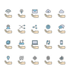 Online Network Icons Set