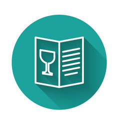 White Line Restaurant Cafe Menu Icon Isolated