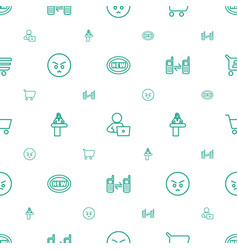 Customer Icons Pattern Seamless White Background