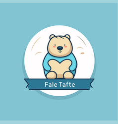 Cute Bear Cartoon Flat Design Baby Shower Concept