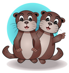 Cute Cartoon Character Otter