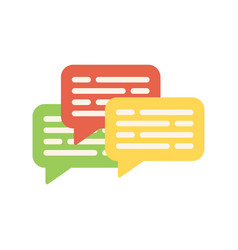 Live Forum Chat Icon Flat Online Business