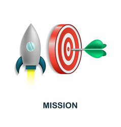 Mission Icon 3d From Human Productivity