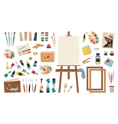 Artist Tools Painting Workshop Clipart Collection