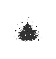 Black Christmas Fir Tree With Snow Violet Crazy