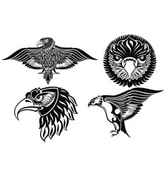 Eagle Head Tattoo Design Royalty Free Vector Image