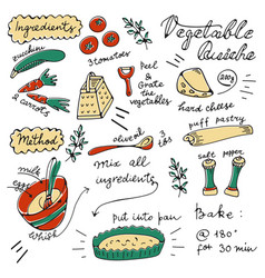 Vegetable Quiche Recipe Card