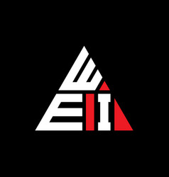 Wei Triangle Letter Logo Design With Triangle