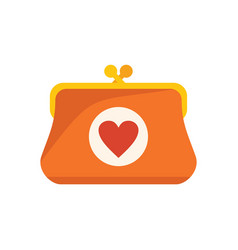 Charitable Wallet Icon Flat Charity Help