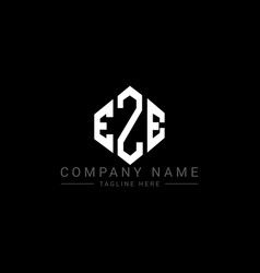 Eze Letter Logo Design With Polygon Shape