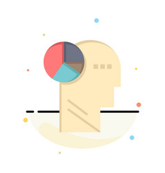 Graph Head Mind Thinking Abstract Flat Color Icon