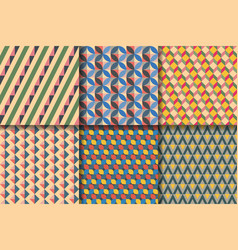 Retro Colorful Abstract Geometric Seamless