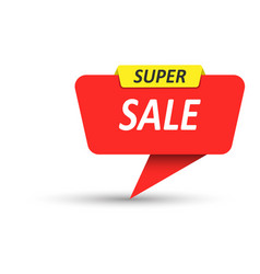 Super Sale Banner Pointer Sticker Label Or Speech