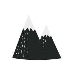 Hand Drawn Black Mountain Scandinavian Cute