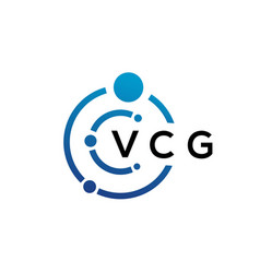 Vcg Letter Technology Logo Design On White