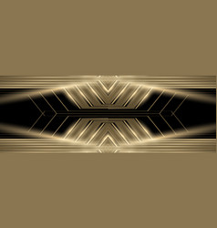 Black And Gold Luxury Wide Abstract Banner