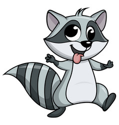 Crazy Raccoon Character Cartoon Clip Art