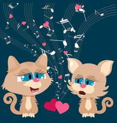 Cute Kittens Sing A Song About Love Print