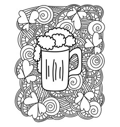 Ornate St Patricks Day Coloring Page Mug